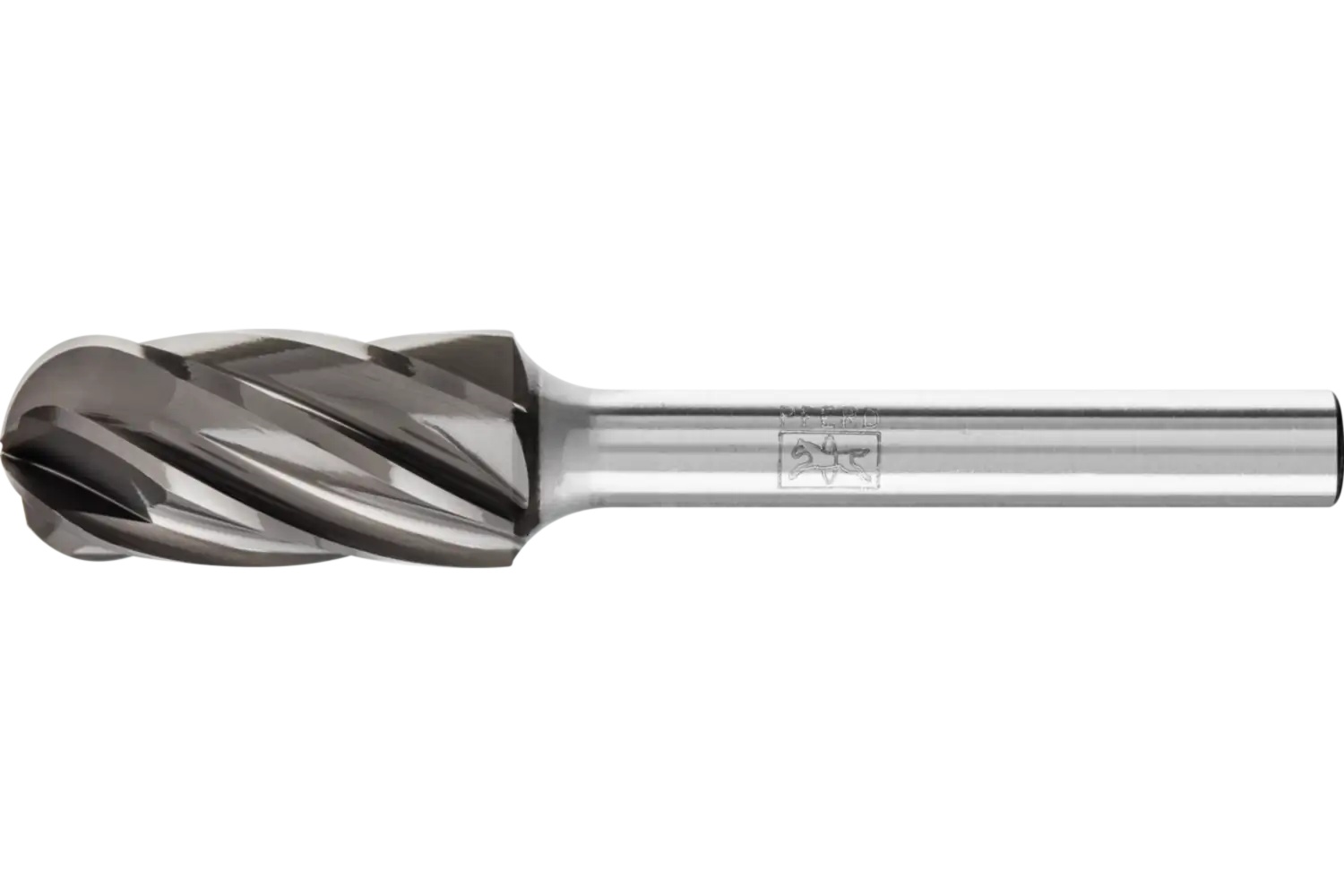 Picture of Pferd HICOAT® Carbide Bur SC-5 Cylindrical Radius End ALU Cut 1/2" x 1" x 1/4" Shank